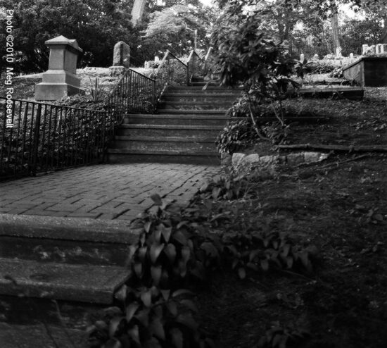 The 26 steps up to the gravesite, a tribute to the 26th President.